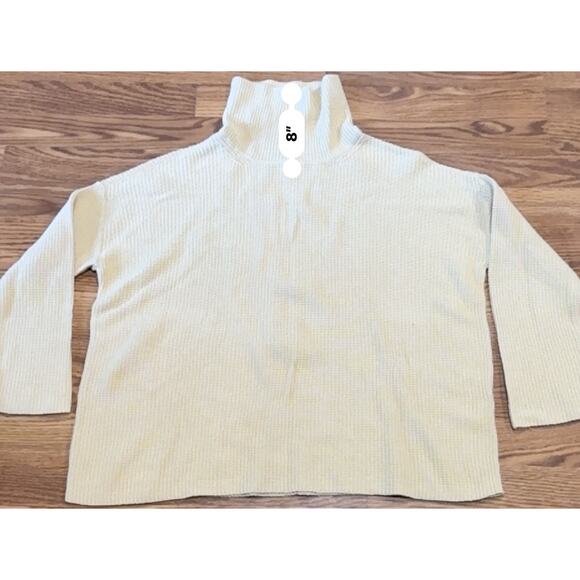 Eileen Fisher yellow Turtleneck Boxy sweater Top size M - Picture 6 of 10